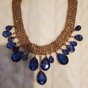 Necklace Blue & Gold
